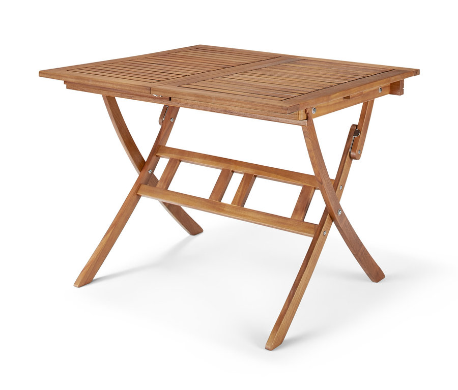 Rozkládací stůl se sklápěcí konstrukcí.