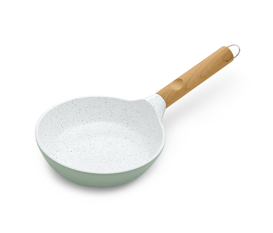 Pánev z litého hliníku s kvalitním keramickým povrchem, Ø cca 20 cm.