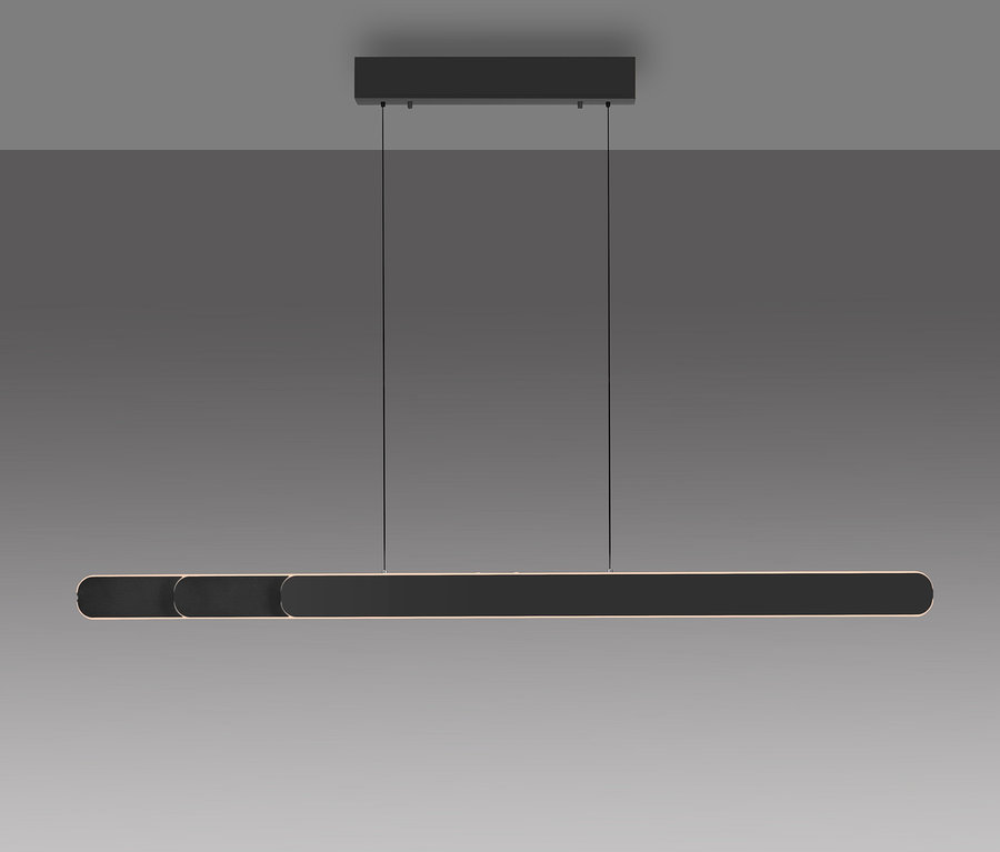 Černá LED závěsná lampa Paul Neuhaus "Adriana Round".