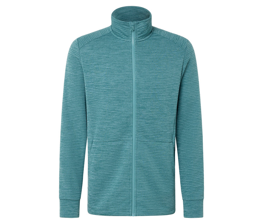 Akvalínová fleecová bunda na zip se stojáčkem.