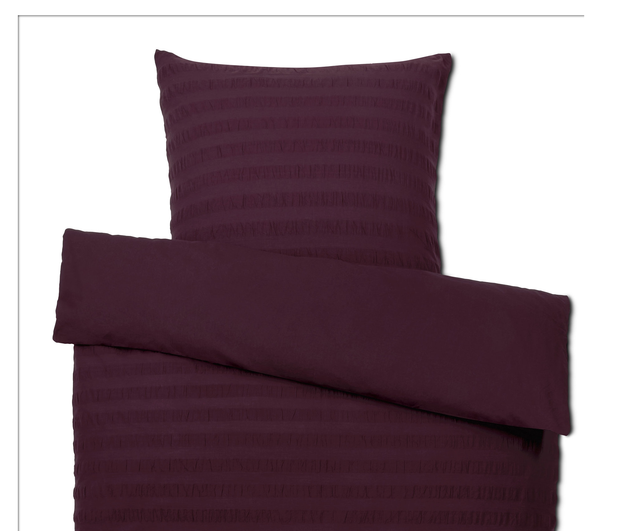 Vínové povlečení s polštářem.