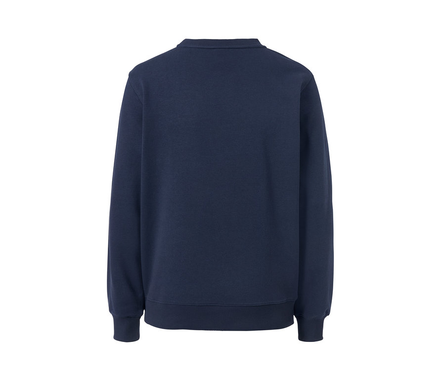 Tmavě modrá funkční mikina zobrazená zezadu.