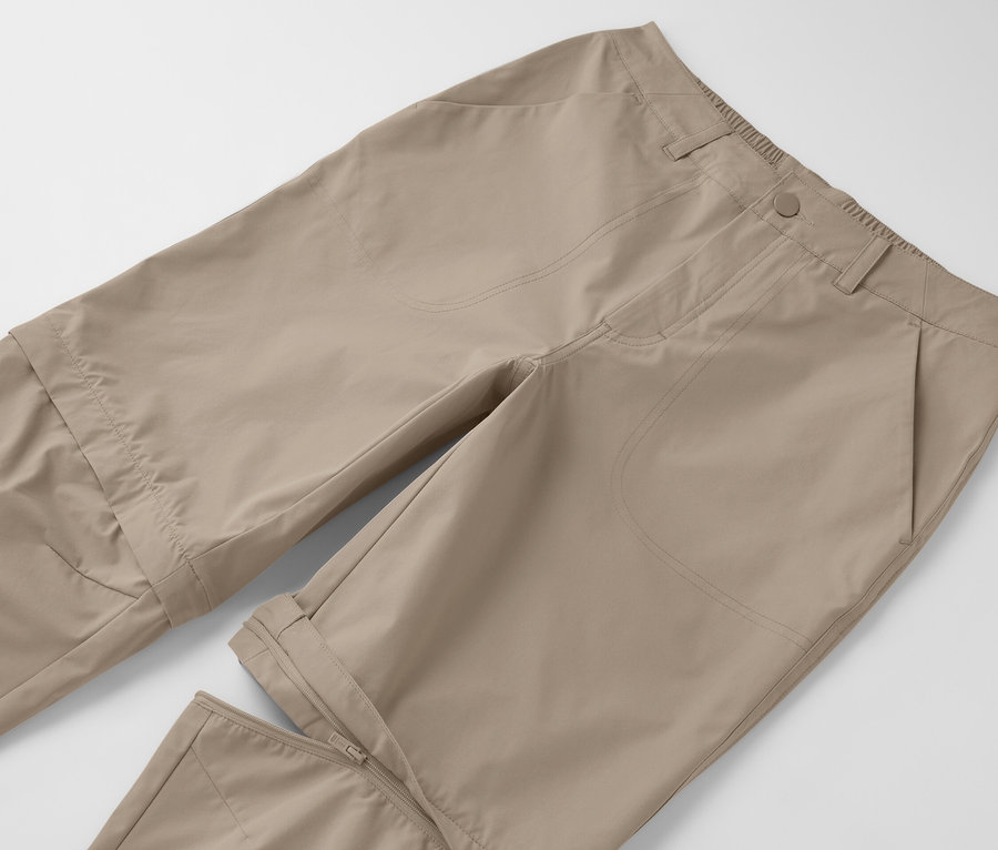 Béžové funkční kalhoty 2 v 1.