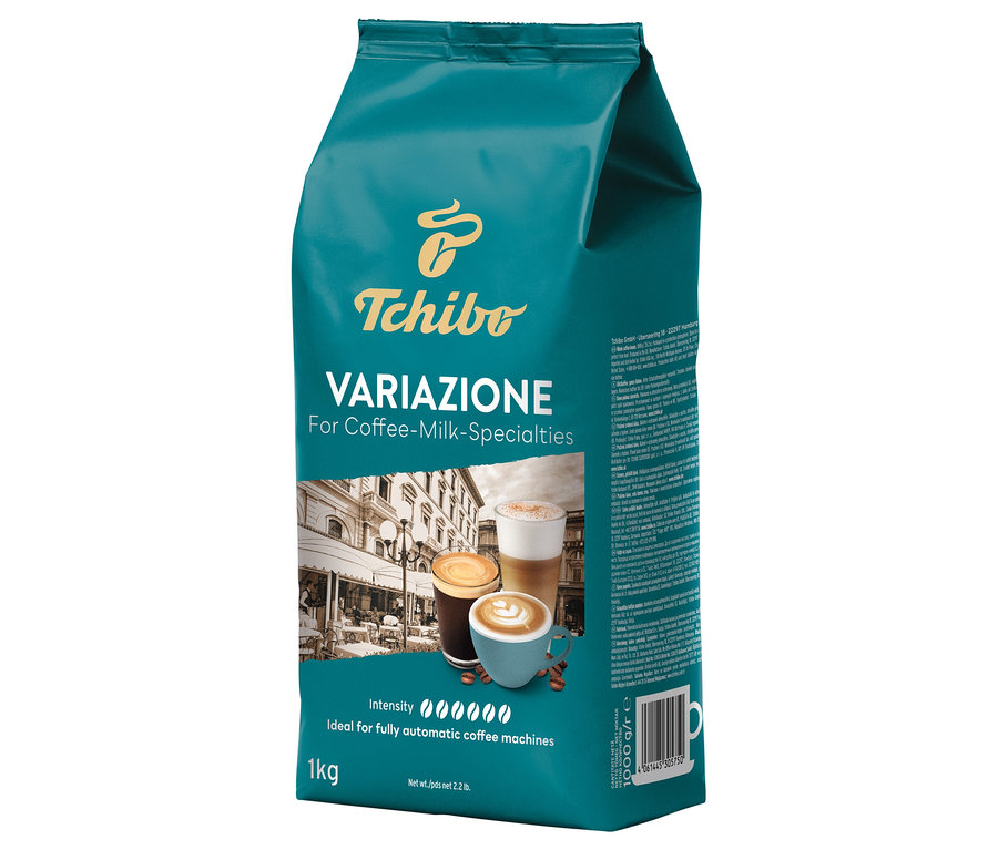 Balení 1 kg zrnkové kávy Tchibo Variazione.