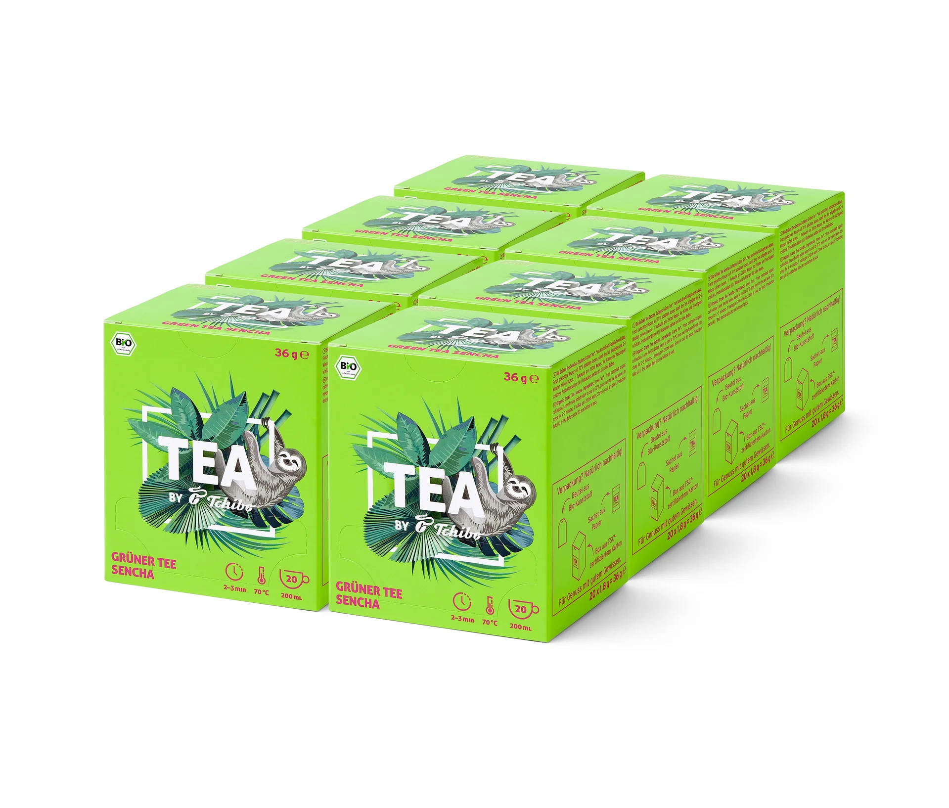 BIO zelený čaj TEA by Tchibo Sencha − 8 × 20