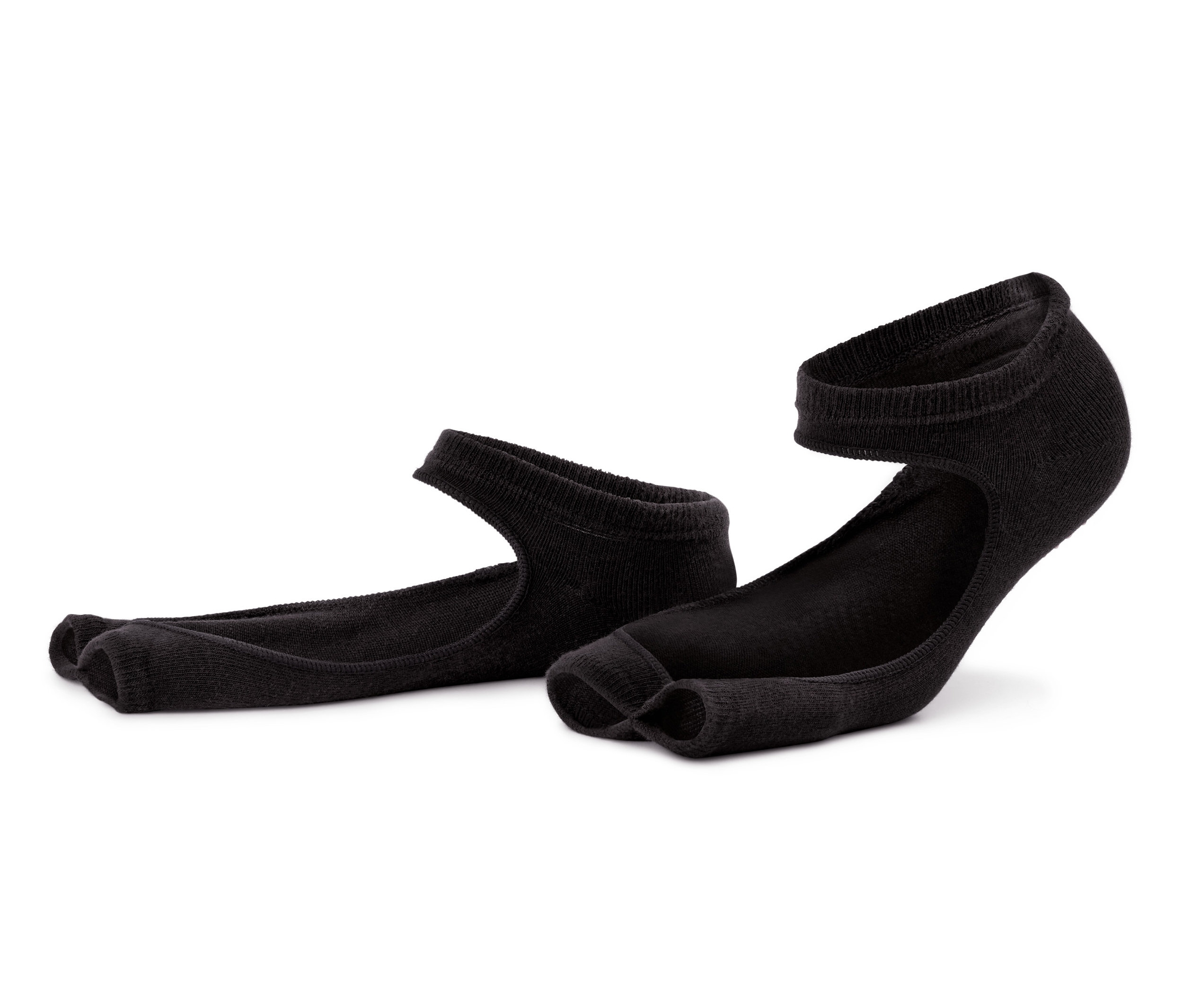 Dvě černé ťapky na jógu.