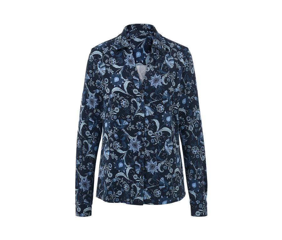 Halenkové triko s knoflíkovou légou a potiskem.