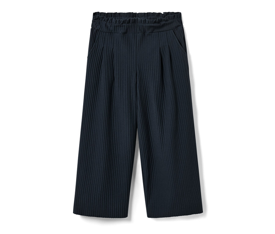 Modré dětské kalhoty culotte.