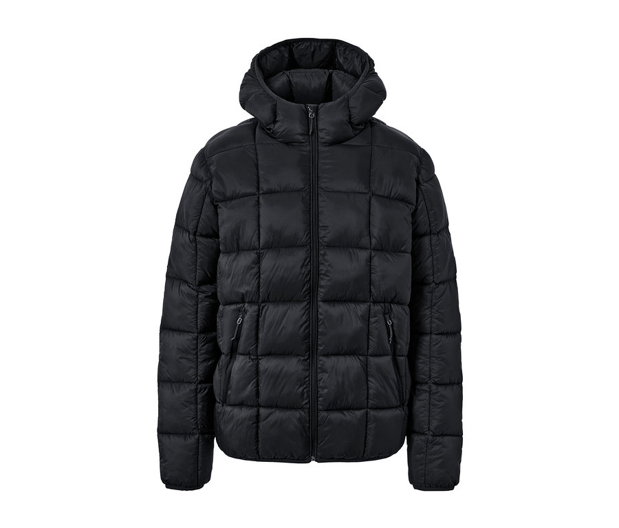 Černá prošívaná bunda.