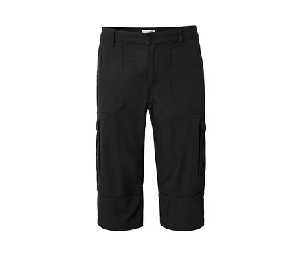 Antracitové cargo bermudy ve 3/4 délce.