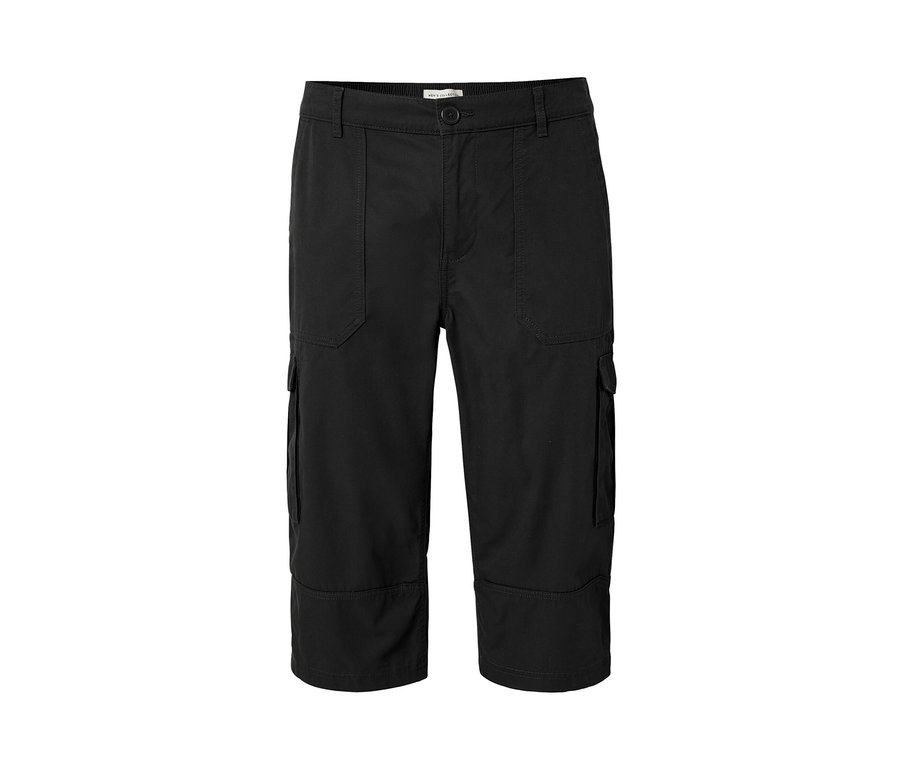 Antracitové cargo bermudy ve 3/4 délce.