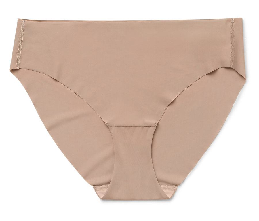 Detailní záběr jedné tělové kalhotky na bílém pozadí.