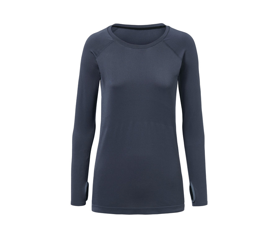 Tmavě modré funkční triko s dlouhým rukávem.