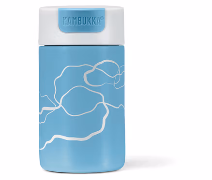 Modrý termohrnek Kambukka To-Go-Becher X Pantone s bílým víkem.