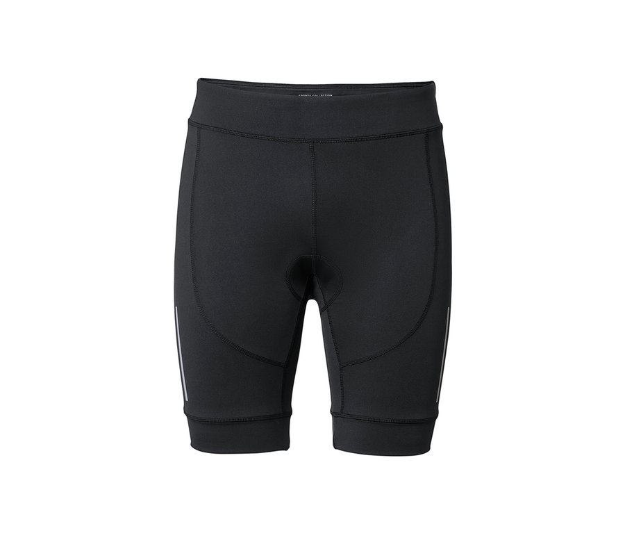 Černé cyklistické kalhoty na bílém pozadí.