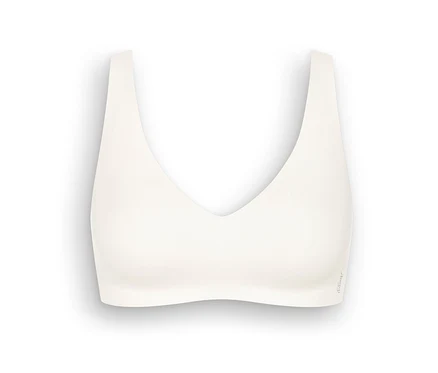 Měkká podprsenka sloggi ZERO Feel 2.0 Soft Bra v hedvábně bílé barvě.