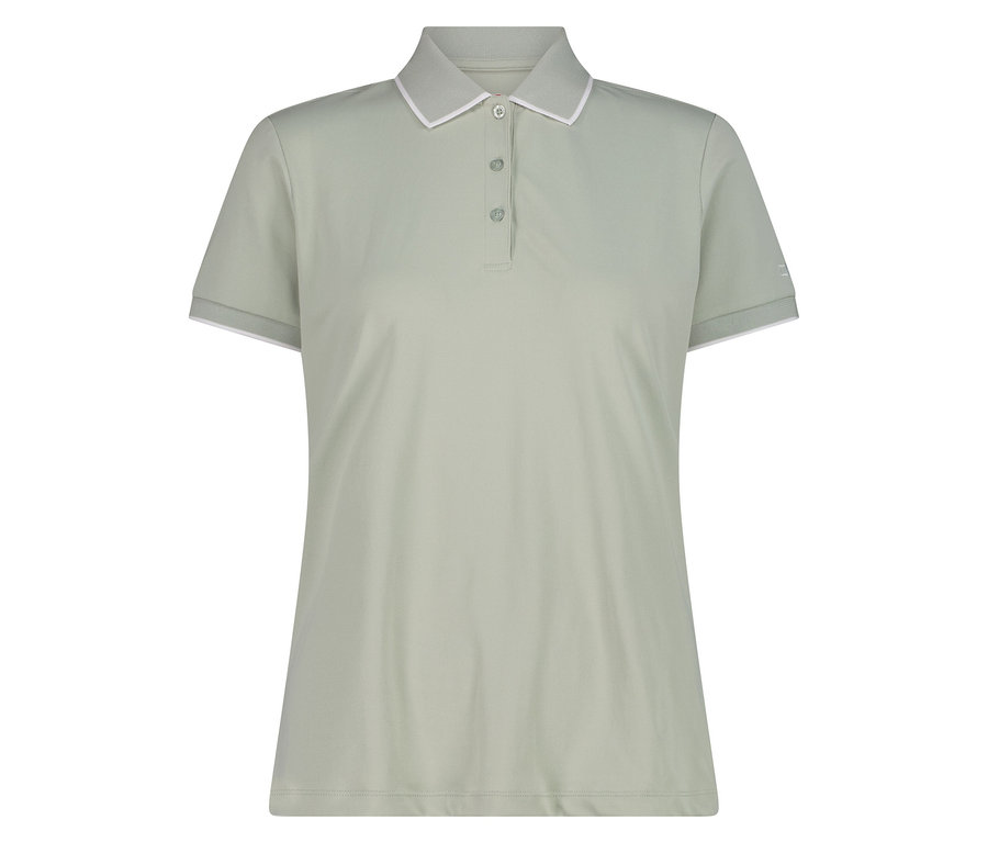 Světle zelená polokošile s bílými akcenty na límci a rukávech.