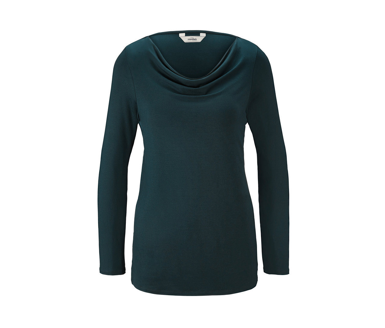 Tmavě zelené triko s výstřihem "voda".