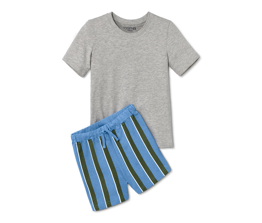 Šedé krátké pyžamo.