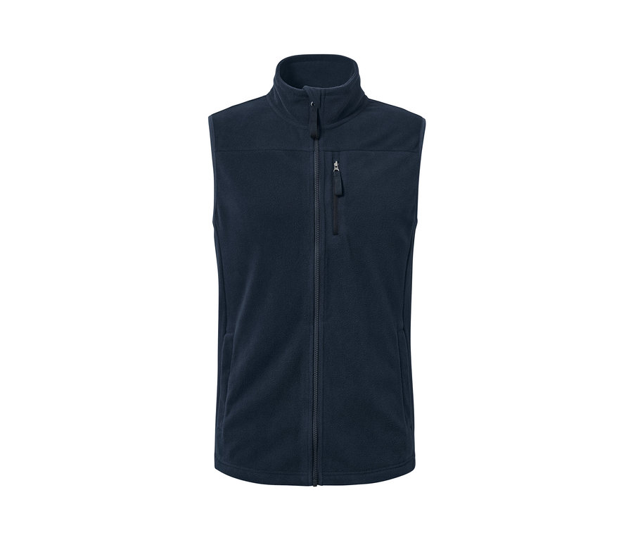 Tmavě modrá fleecová vesta.