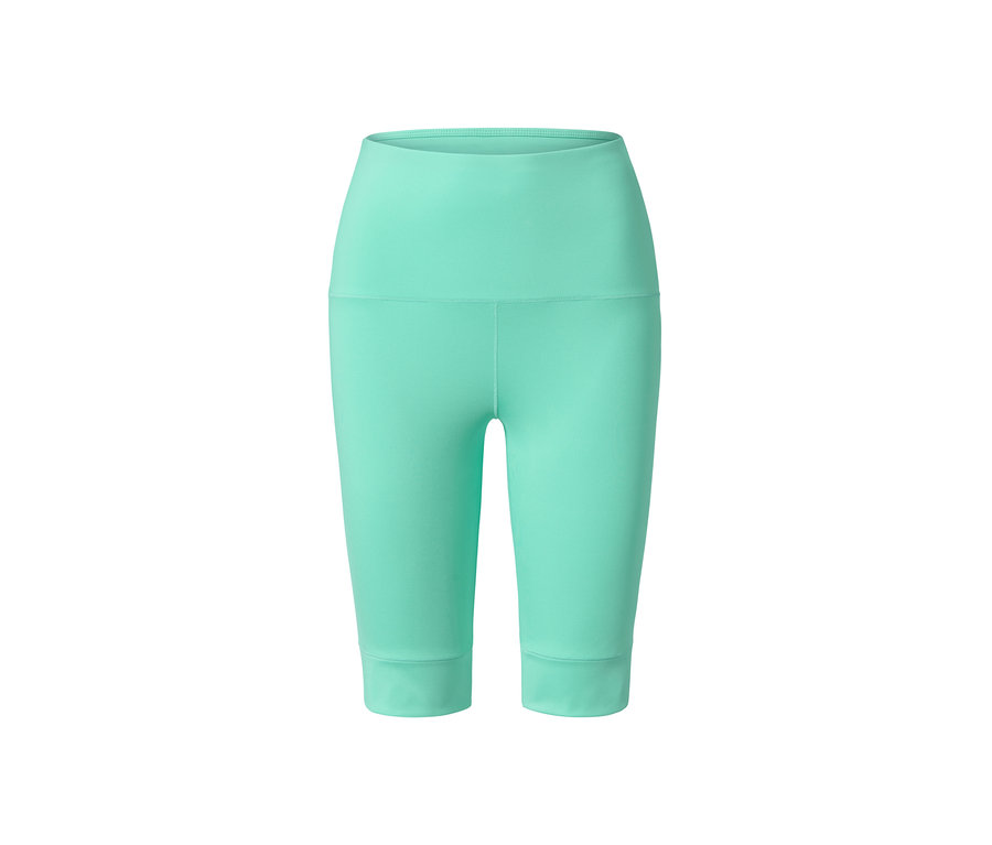 Funkční cyklistické kalhoty mátově zelené barvy.