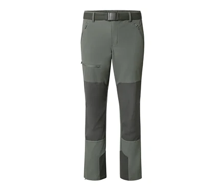 Khaki outdoorové kalhoty s páskem.