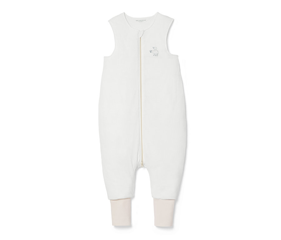 Bílý spací pytel s nohavicemi, 2,5 TOG, 110 cm.