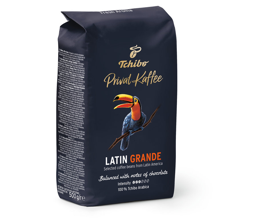 Balíček zrnkové kávy Privat Kaffee Latin Grande – 500 g.