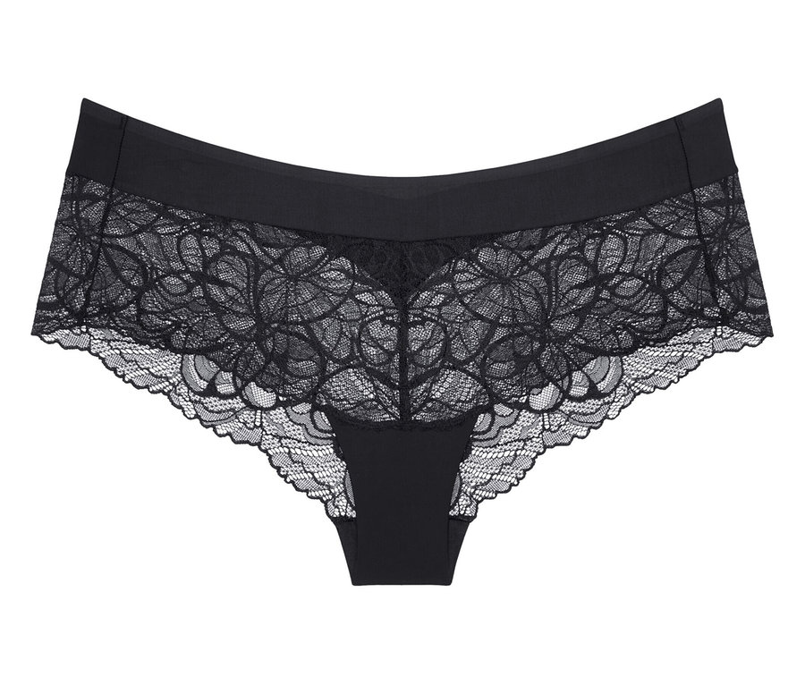 Černé bokové kalhotky Triumph Body Makeup Illusion Lace, krajkové.