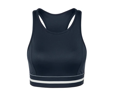 Modrá sportovní podprsenka »Crop Top«.