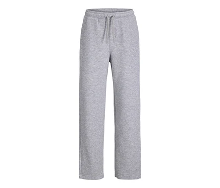 Šedé tepláky Jack&Jones Bradley s pasem na šňůrku a rovnými nohavicemi.