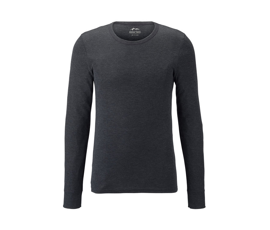 Tmavě šedé sportovní funkční prádlo s dlouhým rukávem.