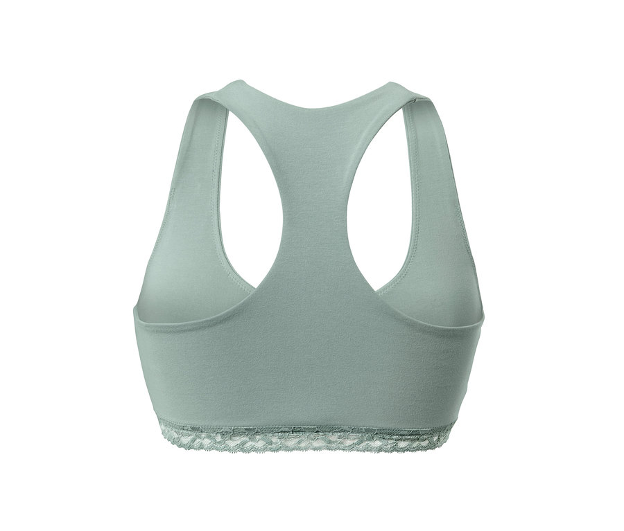 Zelená podprsenka s krajkou