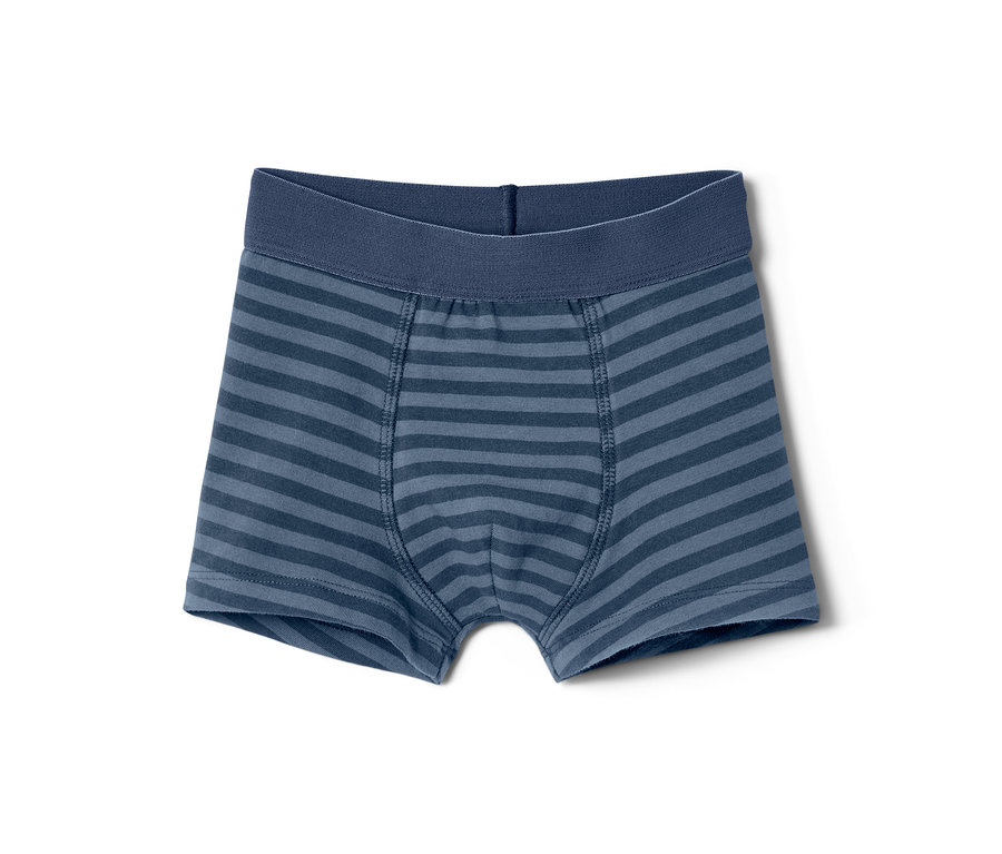 Modré pruhované chlapecké boxerky, 7 ks