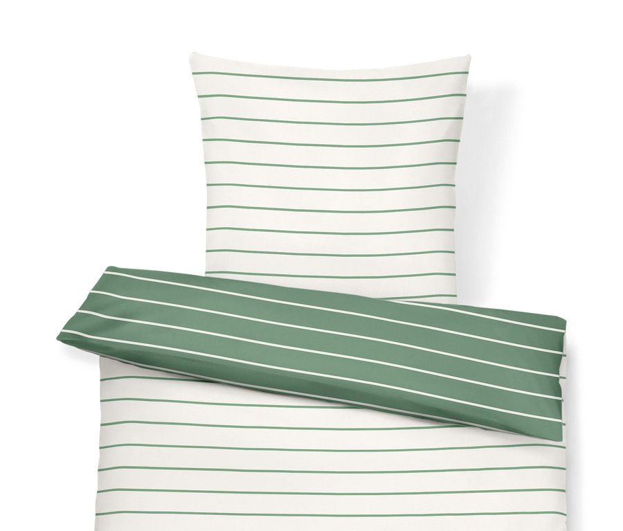 Pruhované perkálové povlečení: standardní velikost a nadměrná velikost.