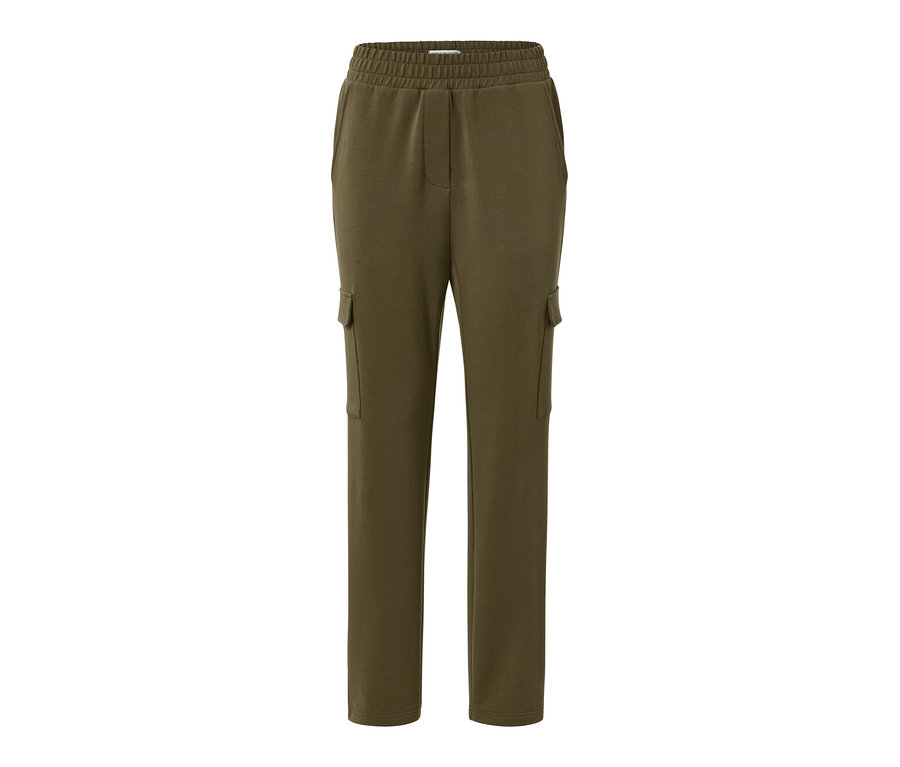 Khaki kalhoty joggpant s cargo kapsami.