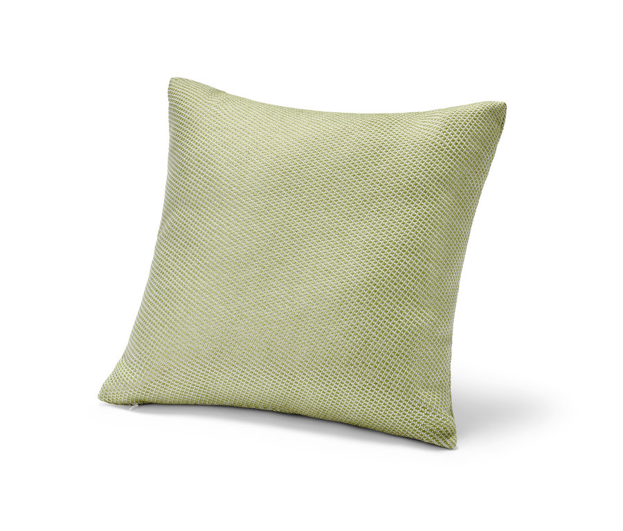 Zelený venkovní polštářek.