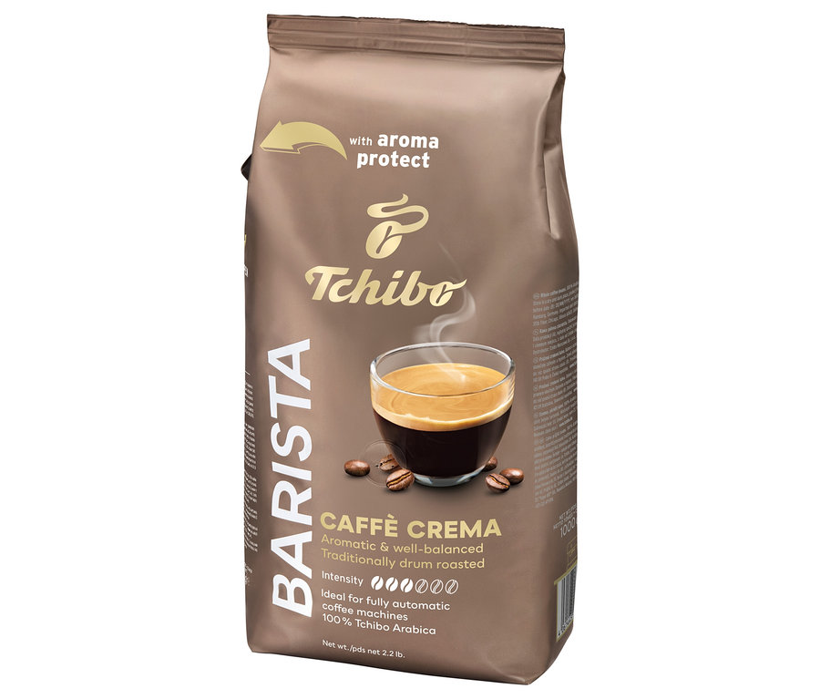 Balení BARISTA Caffè Crema – 1x 1 kg zrnkové kávy.