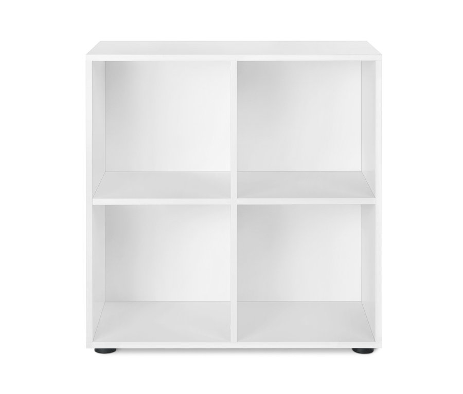 Bílý otevřený regálový modul Flemming cca 75 x 75 cm.