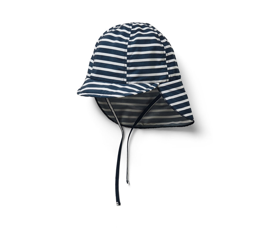 Pruhovaná dětská čepice s UV faktorem 80.