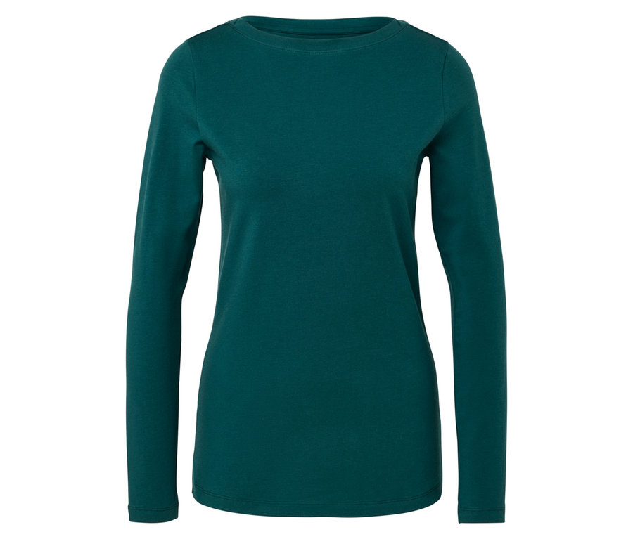 Petrol tričko s dlouhým rukávem.