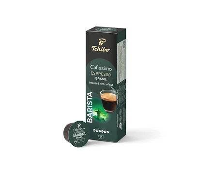 Balení a kapsle Cafissimo Barista Espresso Brasil.