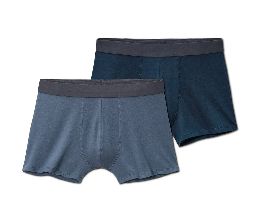 Dvoje modré pánské boxerky Modalové boxerky, 2 ks.