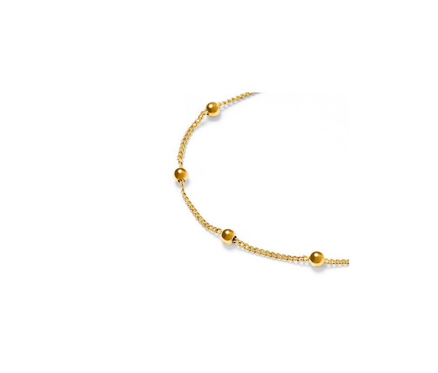 Detail zlatého náramku »Happy«.