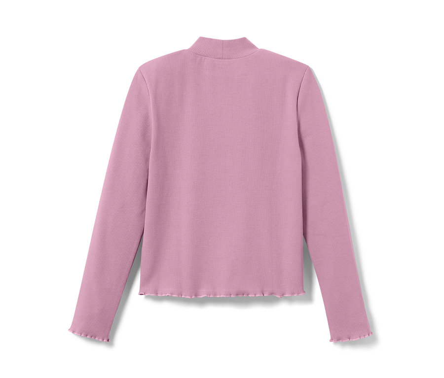 Fialové dětské triko s dlouhým rukávem.