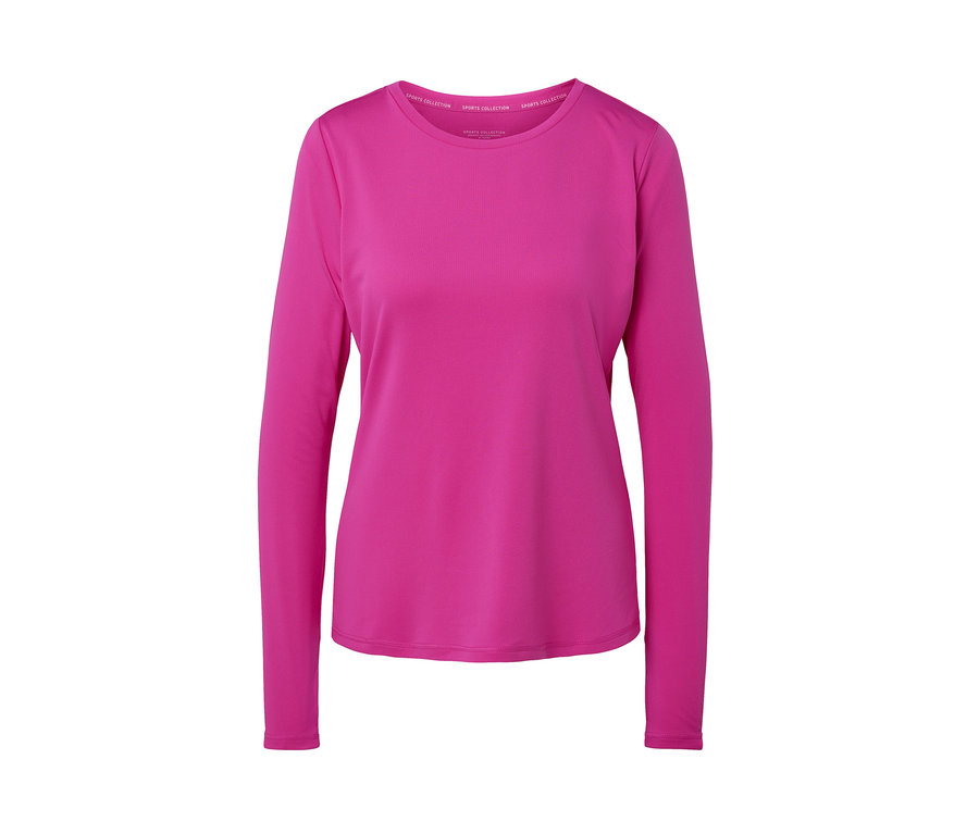 Růžové funkční triko s dlouhým rukávem.