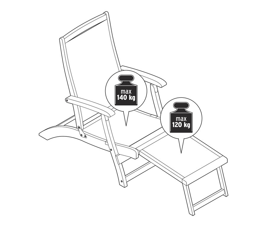 Ilustrace lehátka »Lenja« s výsuvnou podnožkou.