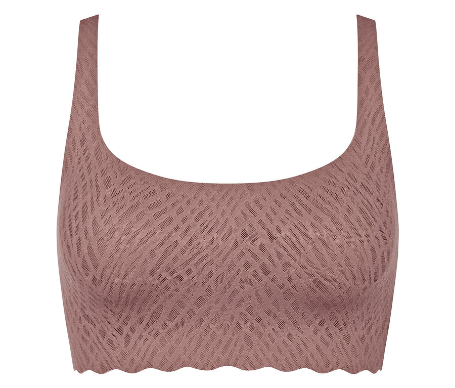 Detail hnědého topu sloggi ZERO Feel Bliss.