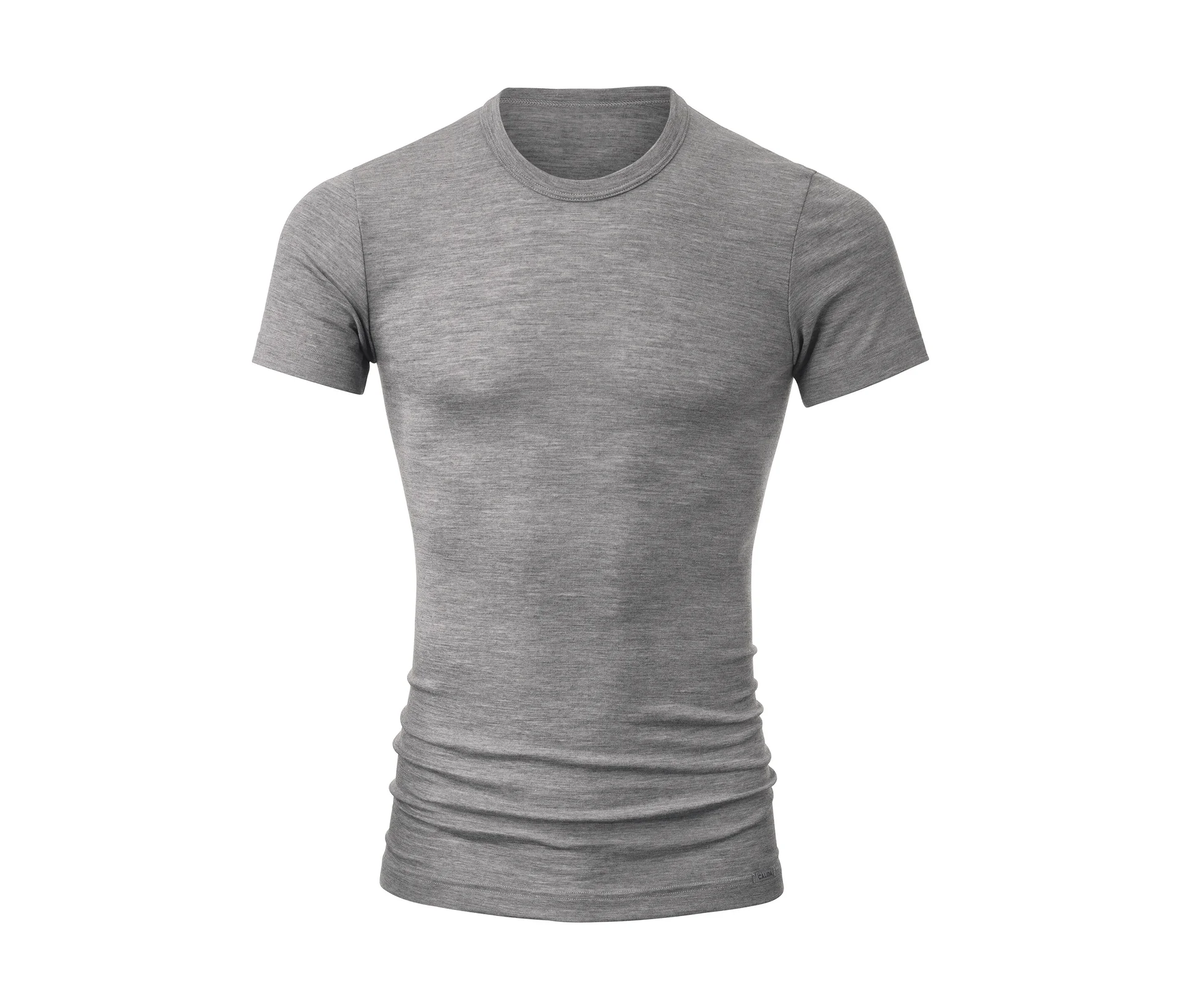 Tričko CALIDA »Wool & Silk«, platin melé