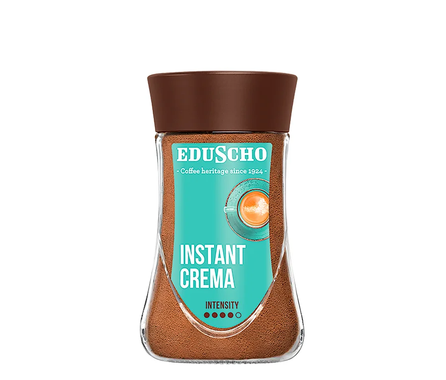Sklenice instantní kávy EDU Instant Crema 180 g.